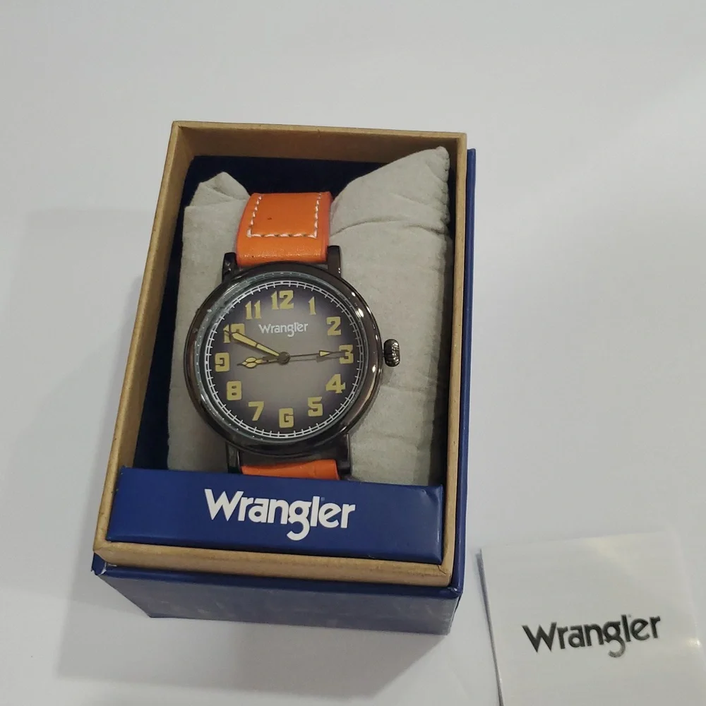 Wrangler Men's Grey Orange‎ Western Collection wristwatch new